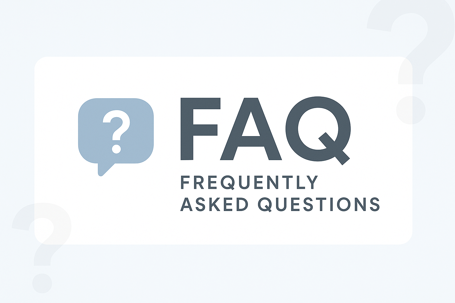 FAQ banner