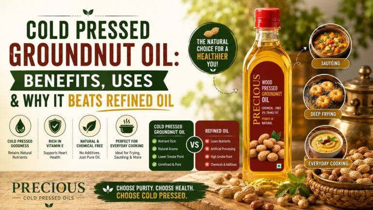 Cold Pressed Groundnut Oil: Benefits, Uses and Why It Beats Refined Oil